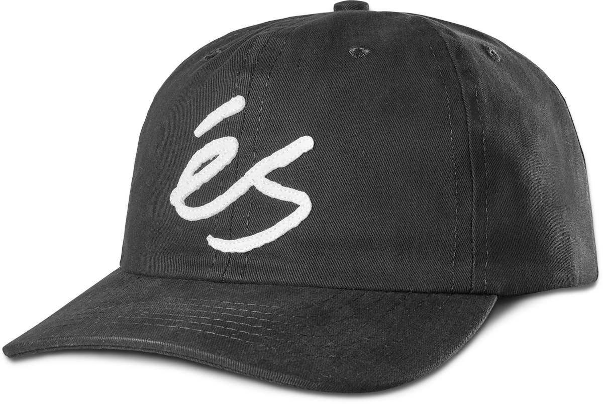 eS Script Applique Snapback Hat