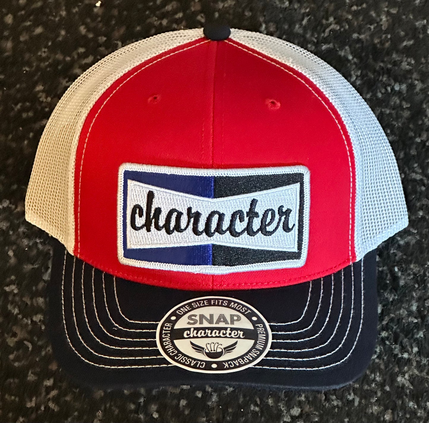 Character - Snapback Hat (Red/White/Blue)