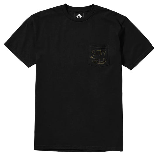 Emerica Stay Gold Pocket T-Shirt (Black)