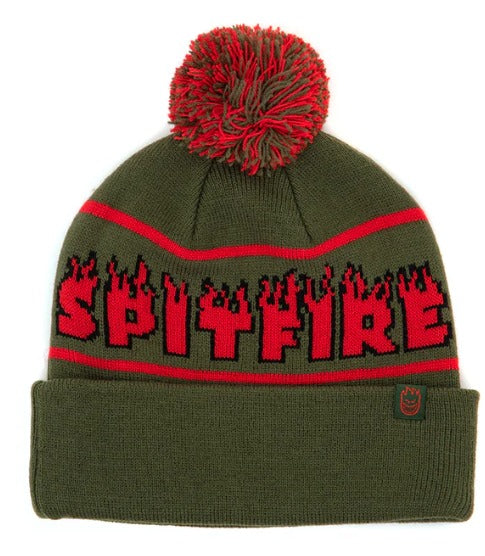 Spitfire Demonseed Pom Beanie (Olive)