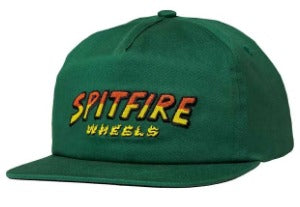 Spitfire Hell Hounds Script Snapback Hat (Green)