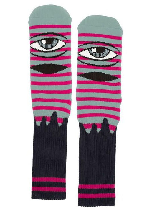 Toy Machine Socks Eye sage/pnk