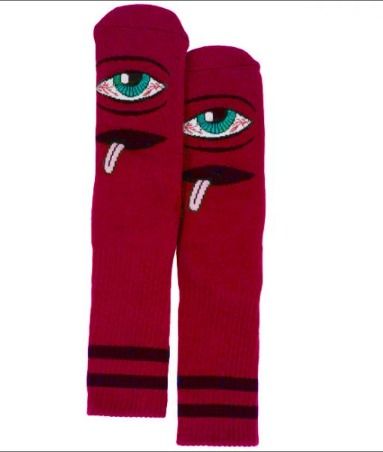 Toy Machine Socks BLoodshot Red